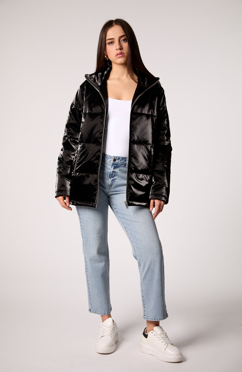 Blue Revival Hailey Jacket With Removable Denim Insert In Black