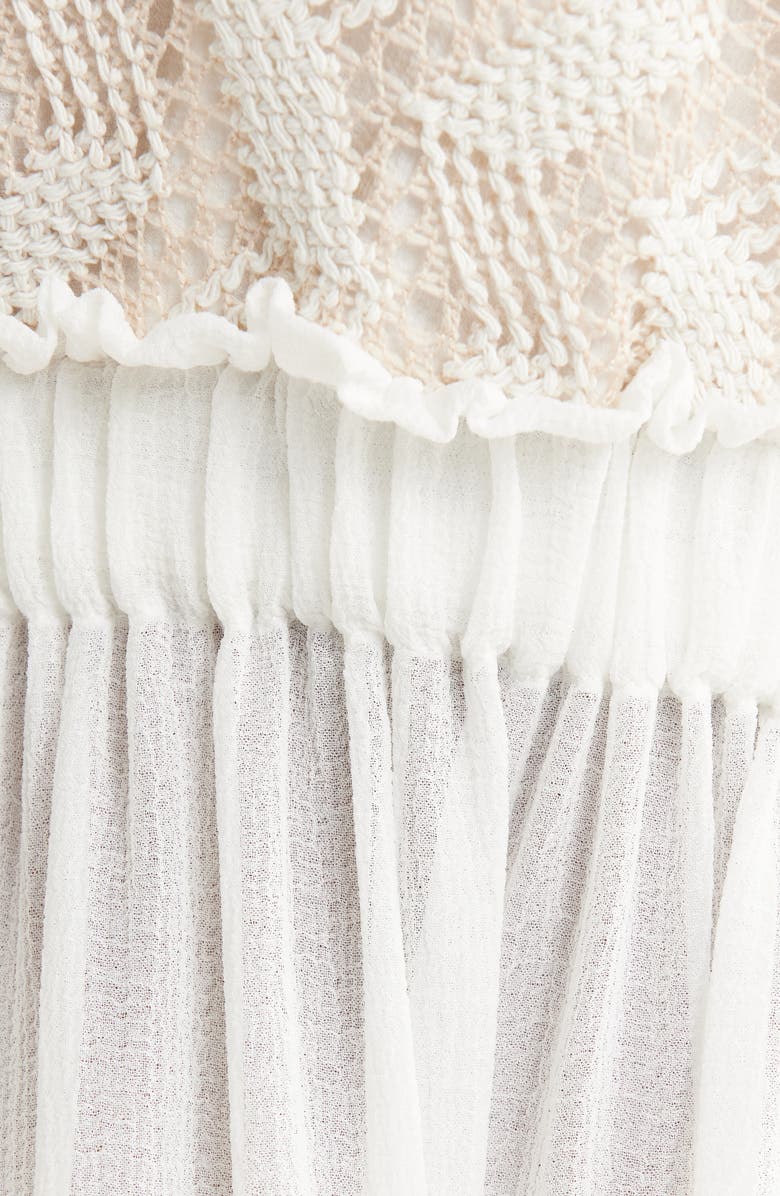 Ramy Brook Kerry Cover-Up Minidress, Alternate, color, White W/ Neutral