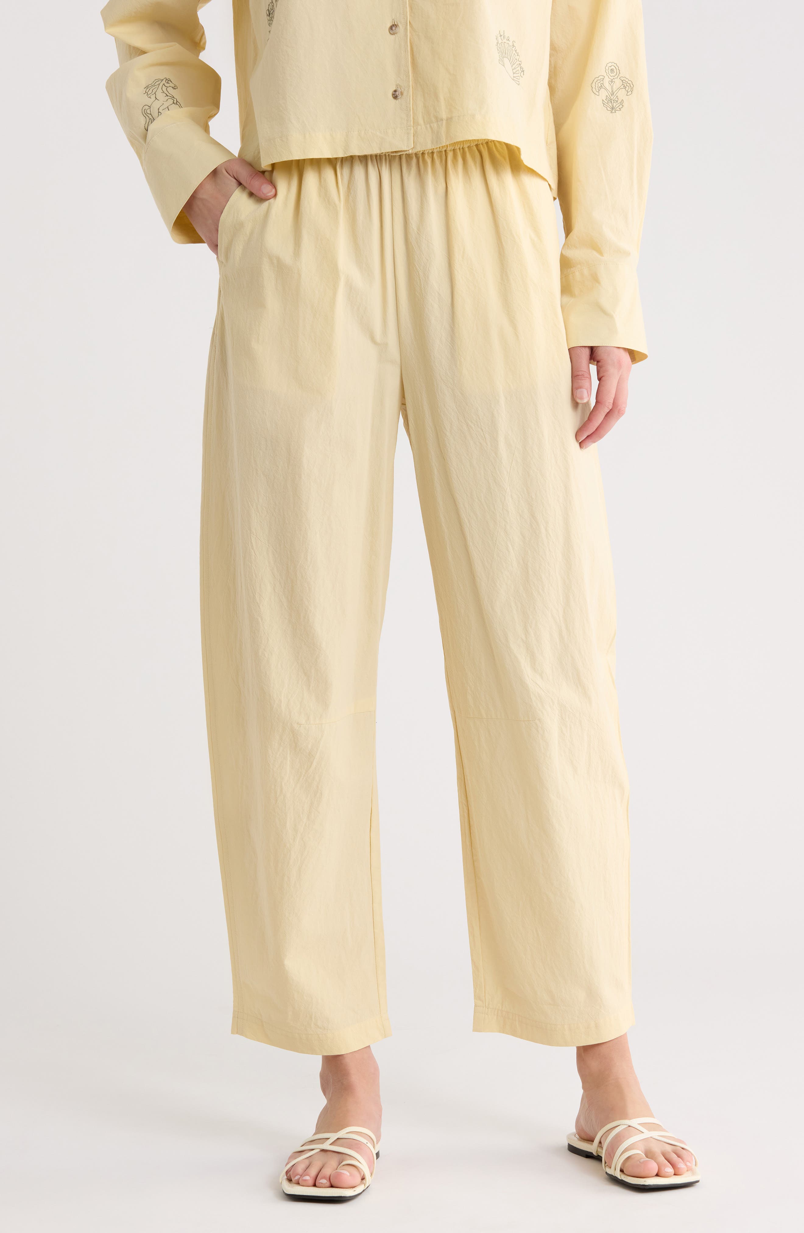 Scotch & Soda Barrel Leg Cotton Drawstring Pants