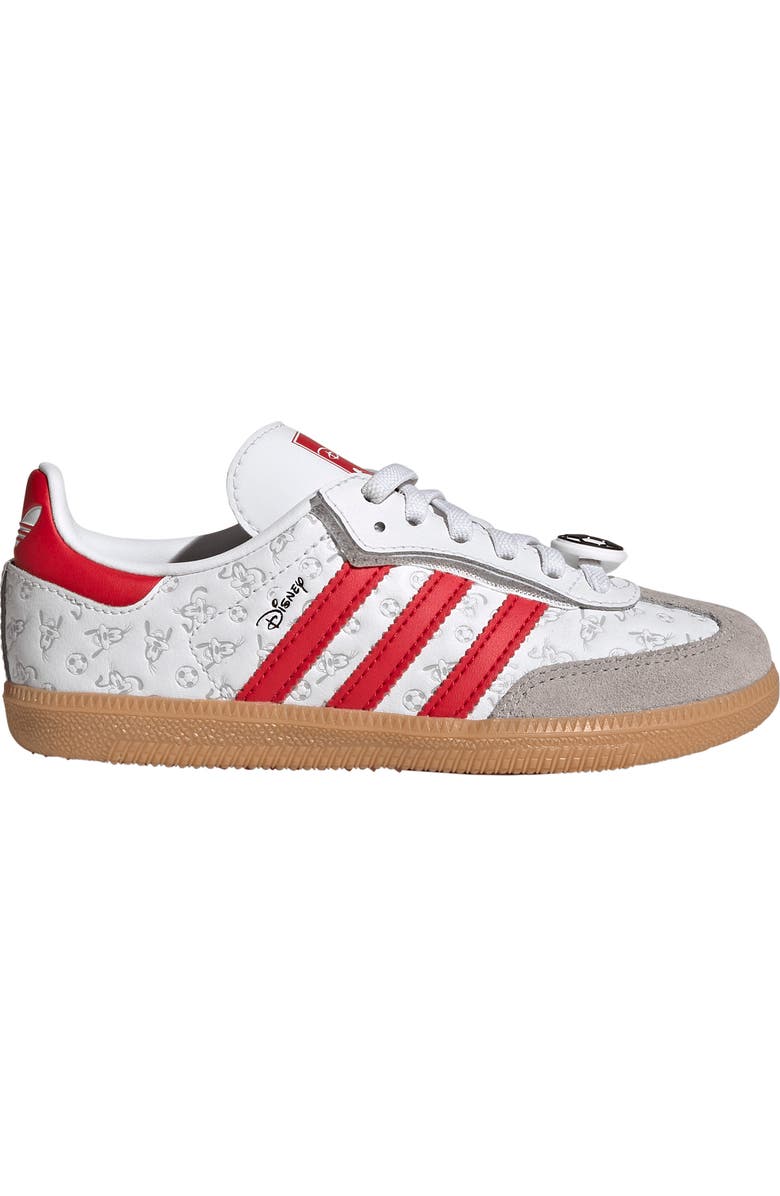 adidas x Disney Kids' Samba OG Sneaker, Alternate, color, White/ Scarlet/ Gum 3