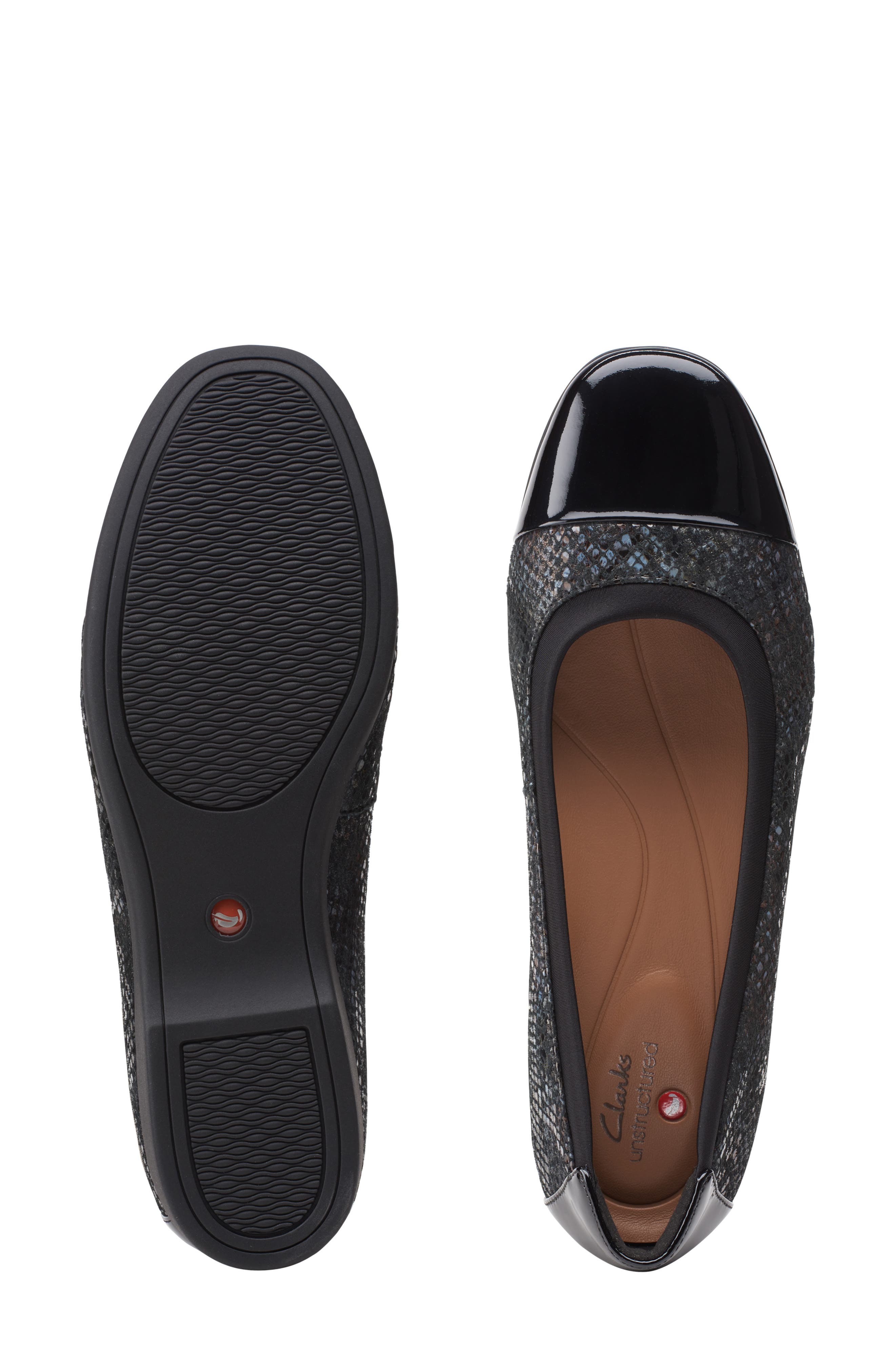 Clarks<sup>®</sup> Un Darcey Cap Toe Flat, Alternate, color, 
