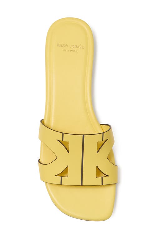 Kate Spade New York Duo Smooth Leather Slide Sandal In Yuzu Jam