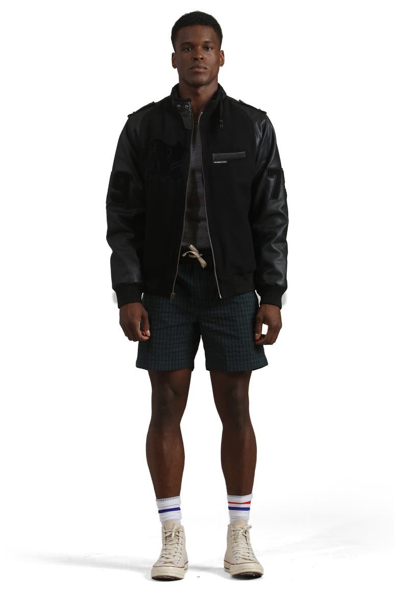 Men's Varsity Jacket, Alternate, color, Black