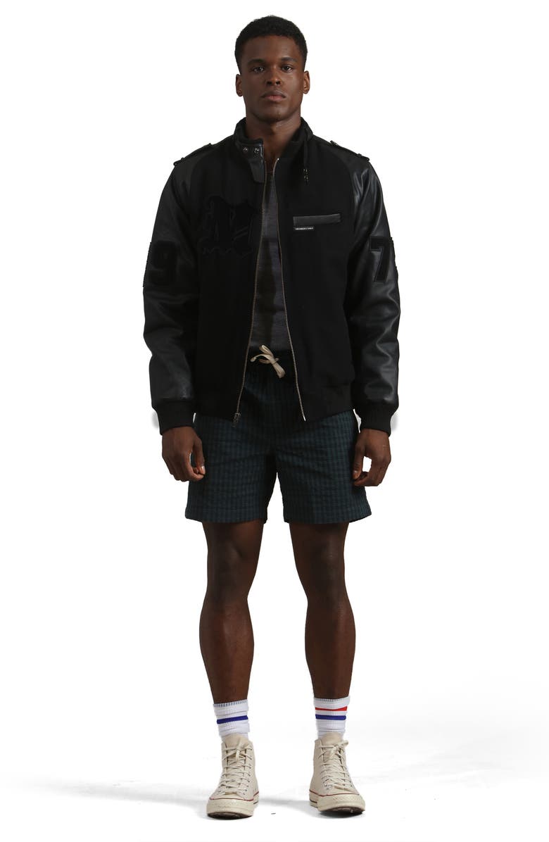 Members Only Men's Varsity Jacket, Alternate, color, Black