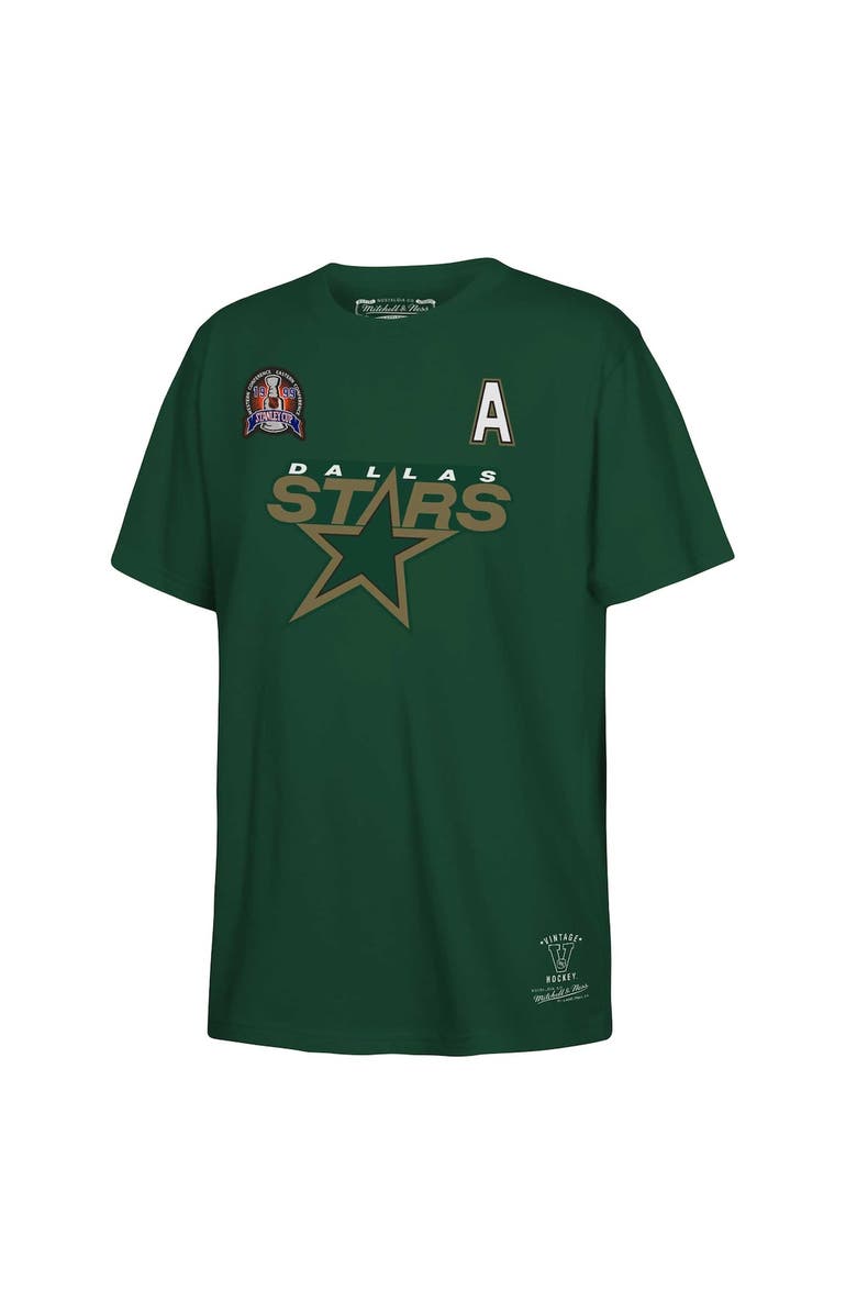 Mitchell & Ness Youth Mitchell & Ness Mike Modano Kelly Green Dallas Stars Name & Number T-Shirt, Alternate, color,