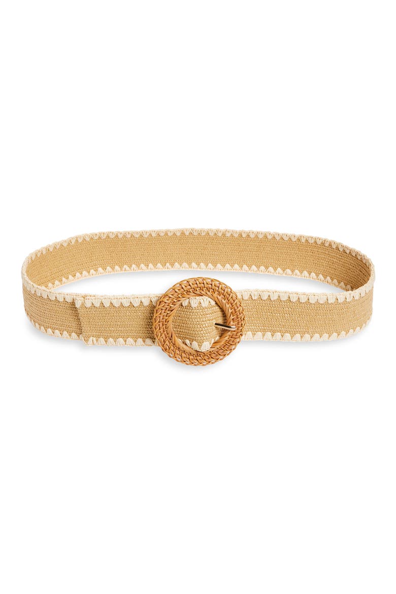 Sage Stretch Woven Belt, Main, color, TAN