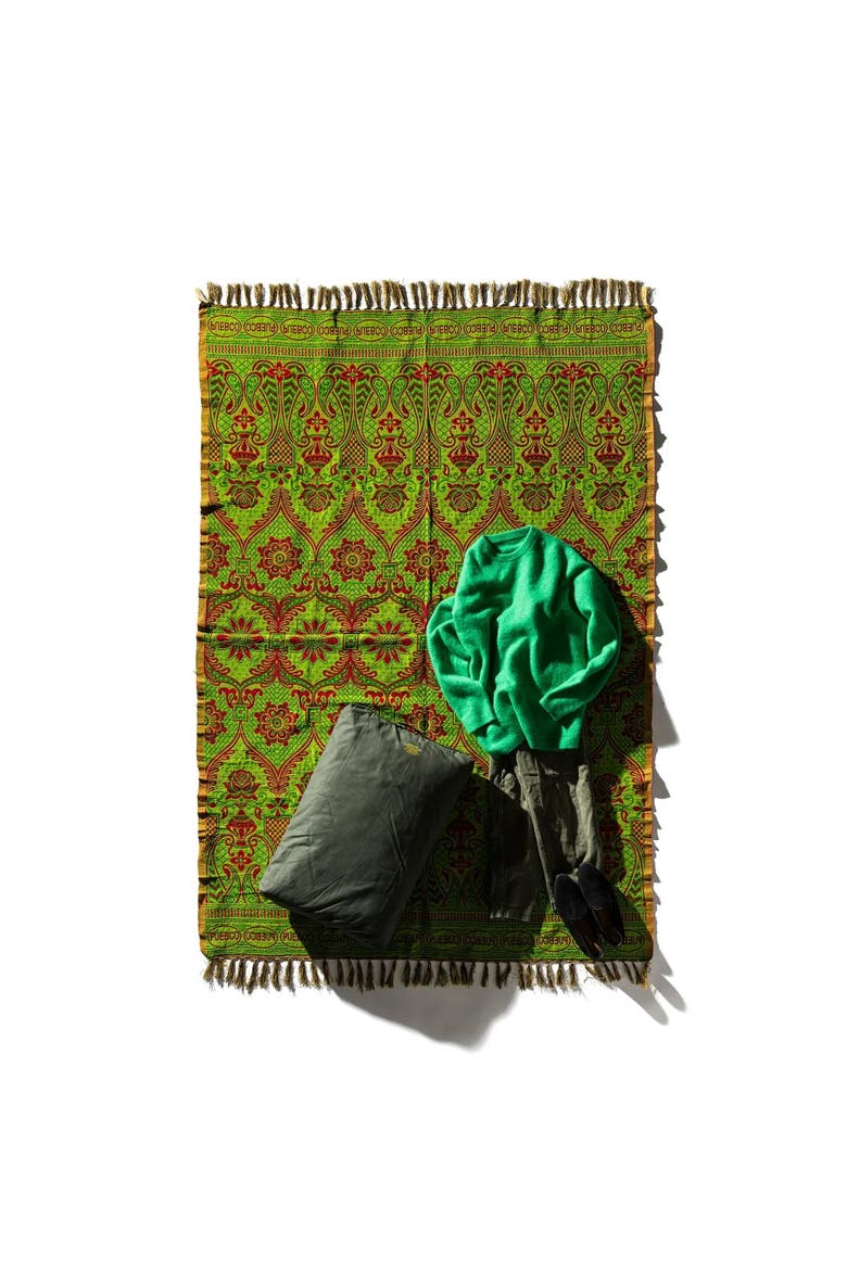 Reversible Jacquard Rug, Alternate, color, Green
