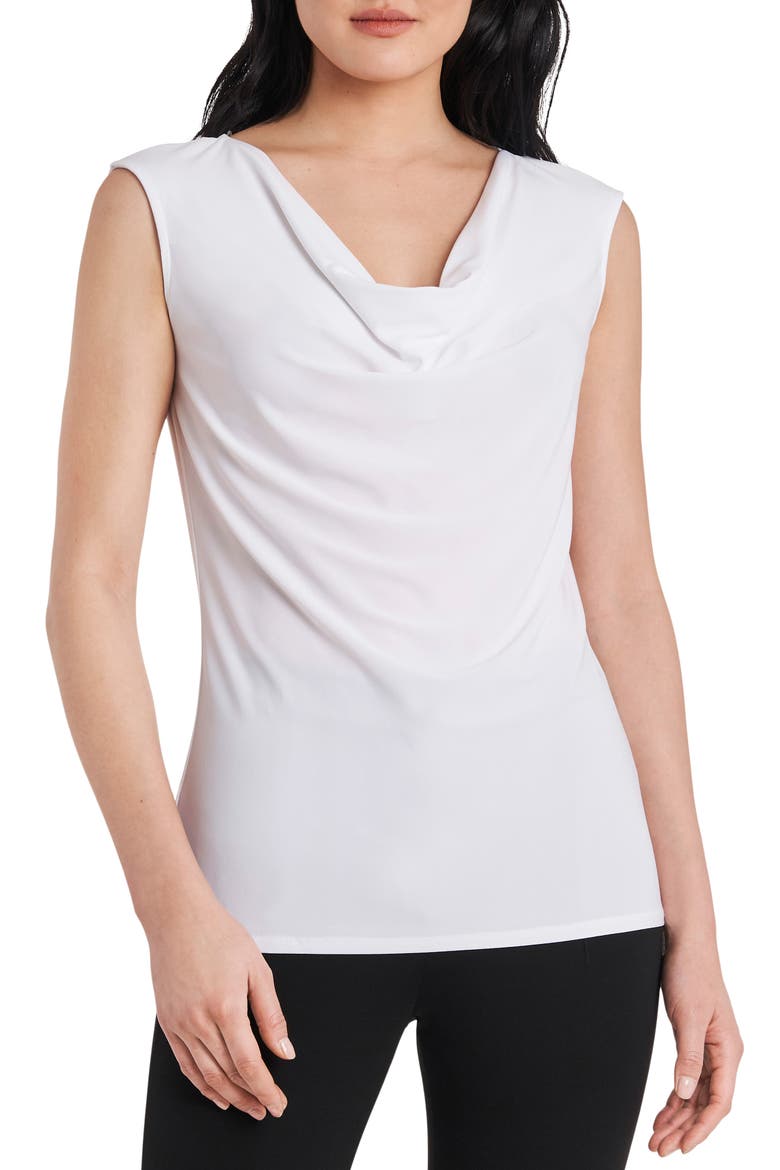 Cowl Neck Sleeveless Top, Main, color, ULTRA WHITE