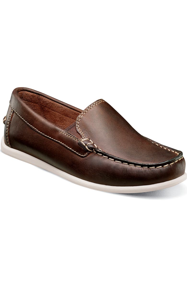 Florsheim Kids' Jasper Jr Venetian Loafer, Main, color, Brown Crazy Horse
