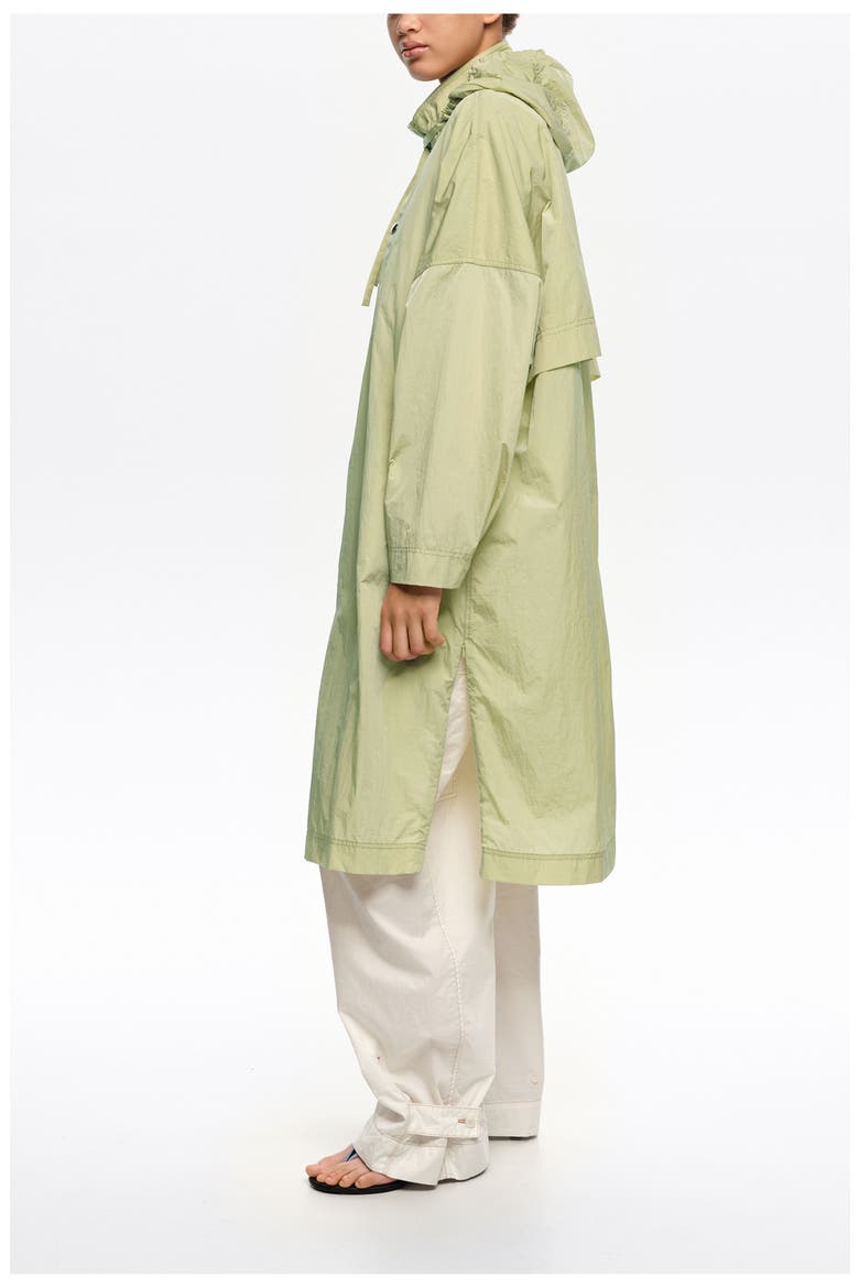 Long Light Fluid Trench, Alternate, color, LIGHT GREEN