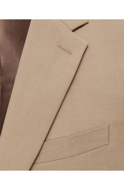 Mango Turin Solid Wool Sport Coat In Beige