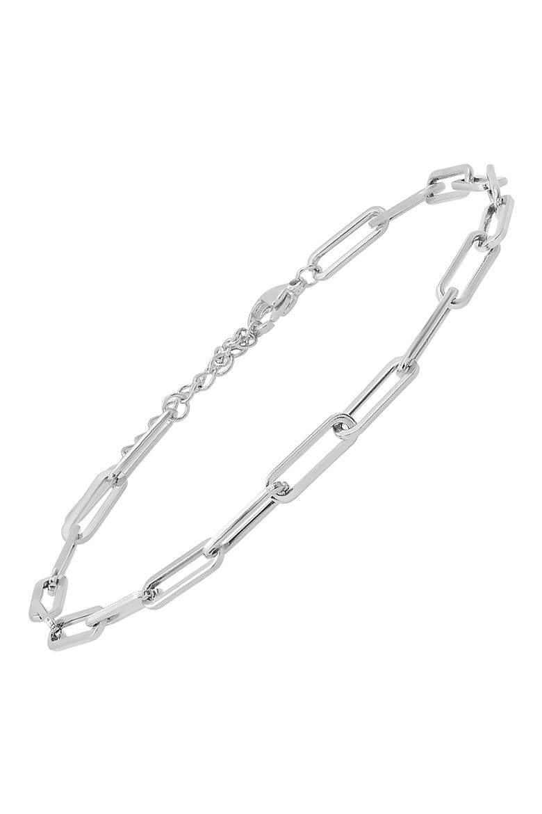 Paper Clip Chain Bracelet, Alternate, color, METALLIC