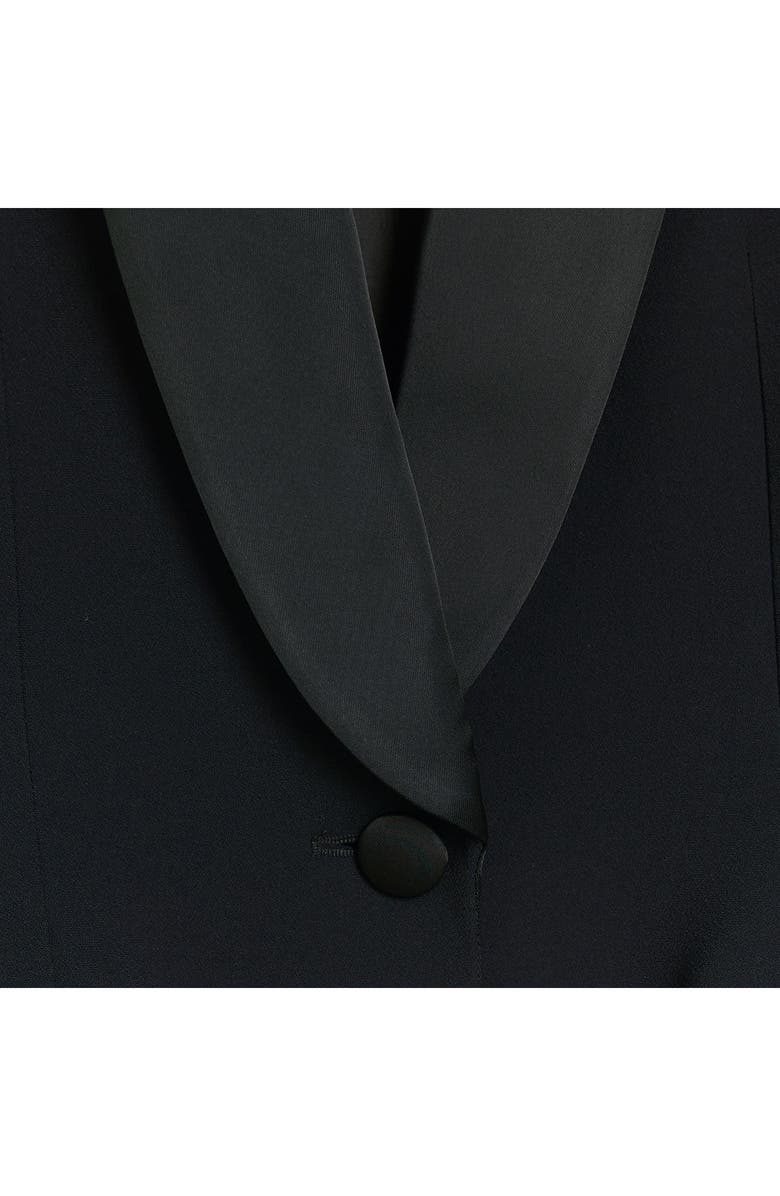 River Island Satin Stripe Crepe Straight Leg Pants, Alternate, color, 