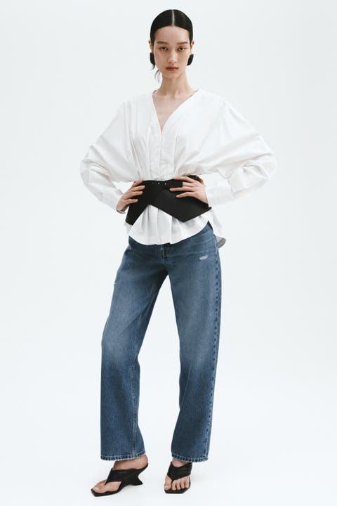 Straight High Waist Ankle Jeans