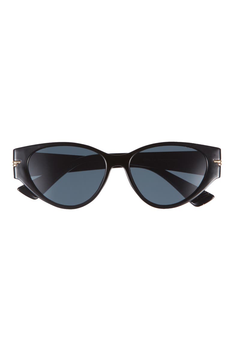 Retro Cat Eye Sunglasses, Main, color, BLACK