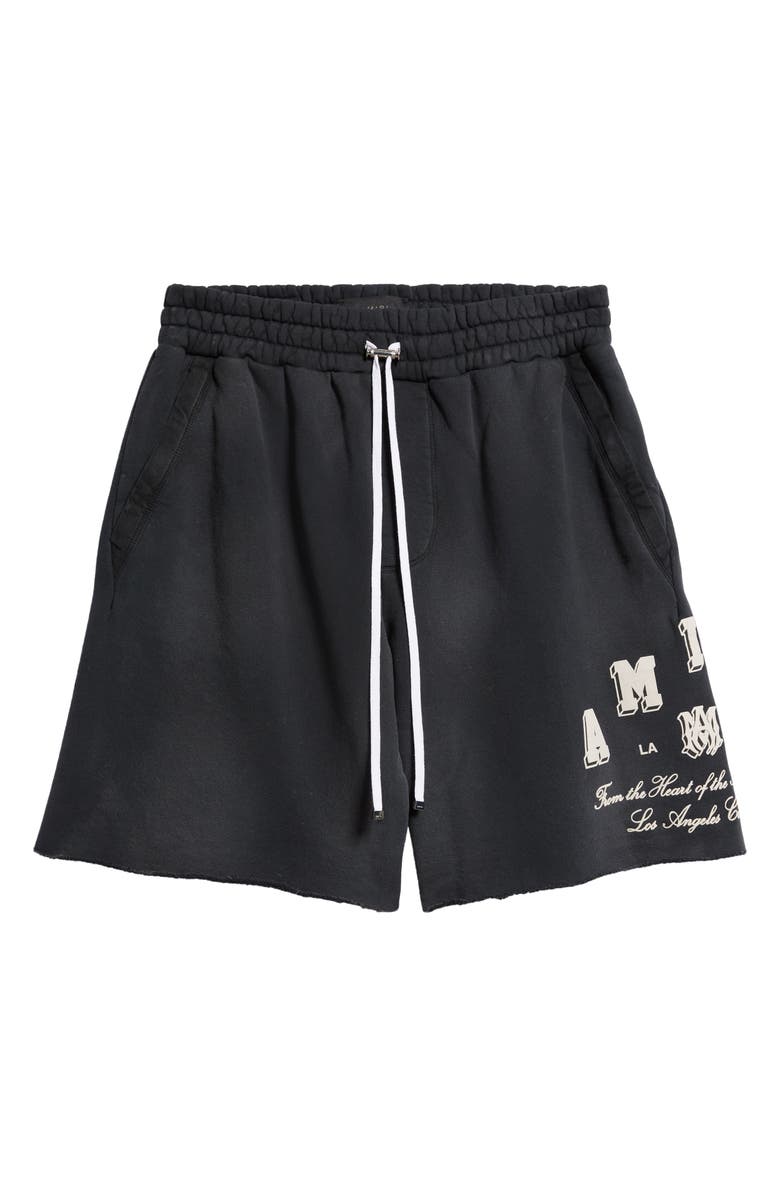 AMIRI Collegiate Logo Graphic Sweat Shorts, Alternate, color, 