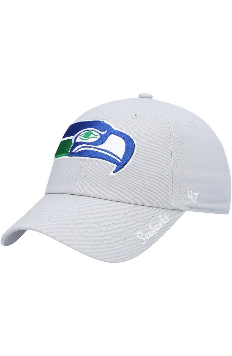 '47 Women's '47 Gray Seattle Seahawks Miata Clean Up Legacy Adjustable Hat, Alternate, color, Gray