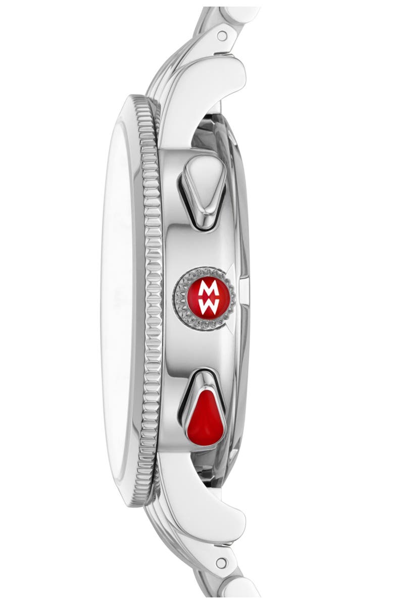 MICHELE Women's Diamond Accent Stainless Sport Sail Watch, 38mm - 0.06ctw, Alternate, color,