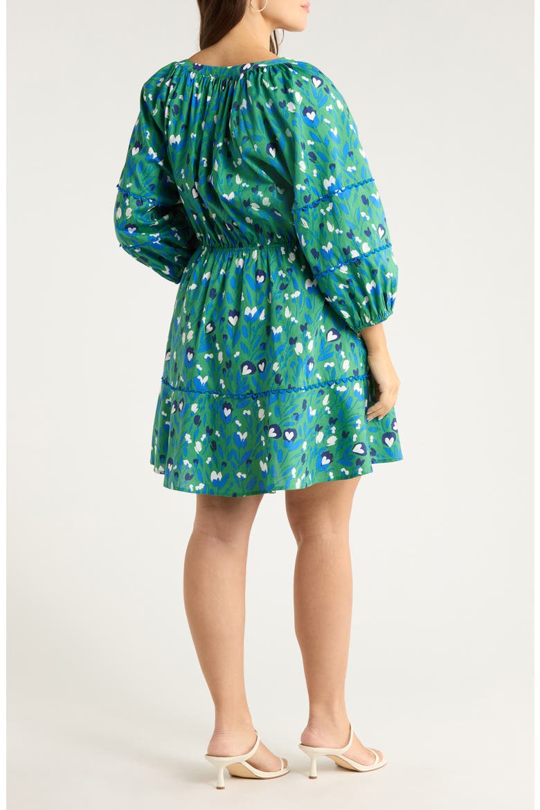Laury Floral Print Minidress, Alternate, color, KELLY-MULTI