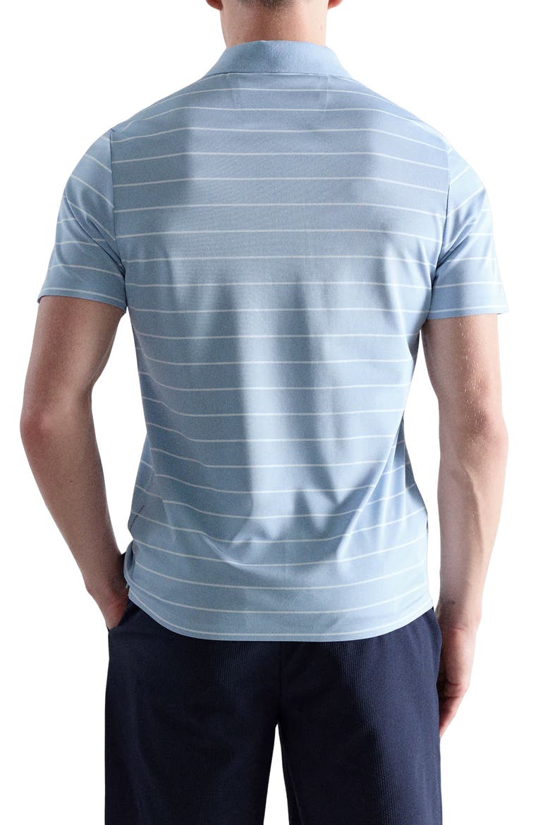 Slim Fit Stripe CoolMax® Piqué Polo, Alternate, color, SKY BLUE
