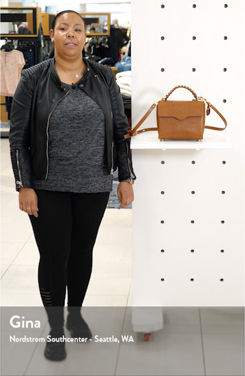 Chain Lizard Embossed Leather Satchel, sales video thumbnail