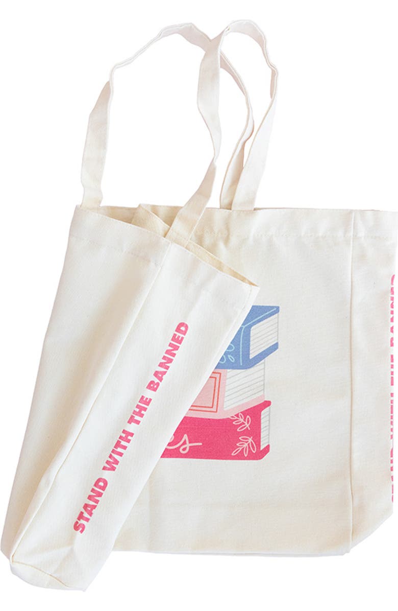 Jollity & Co Book Club Read Banned Books Large Canvas Tote Bags, Alternate, color, Assorted Pre-Pack