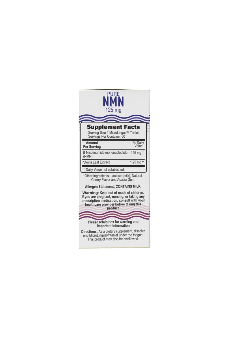 Stabilized NMN Nicotinamide Mononucleotide Sublingual Tablets, Alternate, color, White
