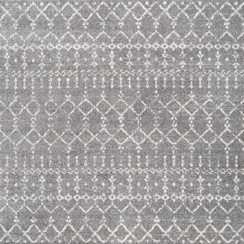 Jonathan Y Moroccan Hype Boho Vintage Diamond Area Rug In Gray/ivory