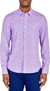 CONSTRUCT Slim Fit Ditsy Floral Recycled 4-Way Stretch Performance Long Sleeve Shirt