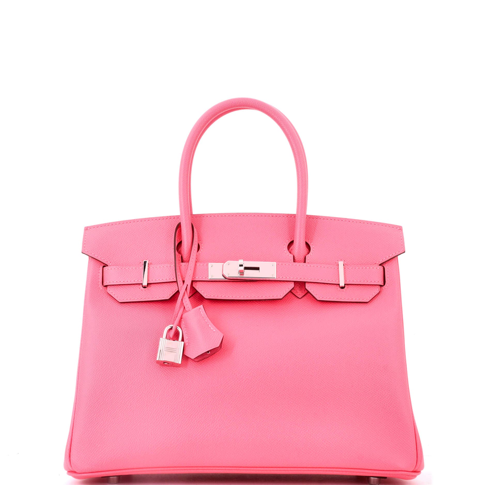 81034712 Birkin Handbag Pink Epsom with Palladium Hardware 30, Main, color, 