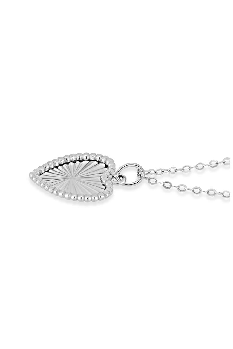14K Gold Heart Pendant Necklace (Online Trunk Show), Alternate, color, 14K WHITE GOLD