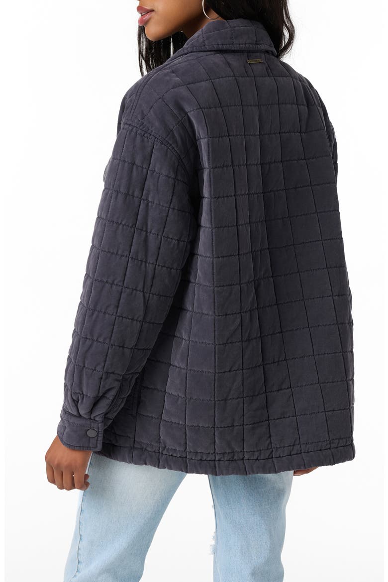 Rya Quilted Jacket, Alternate, color, WASHED BLACK