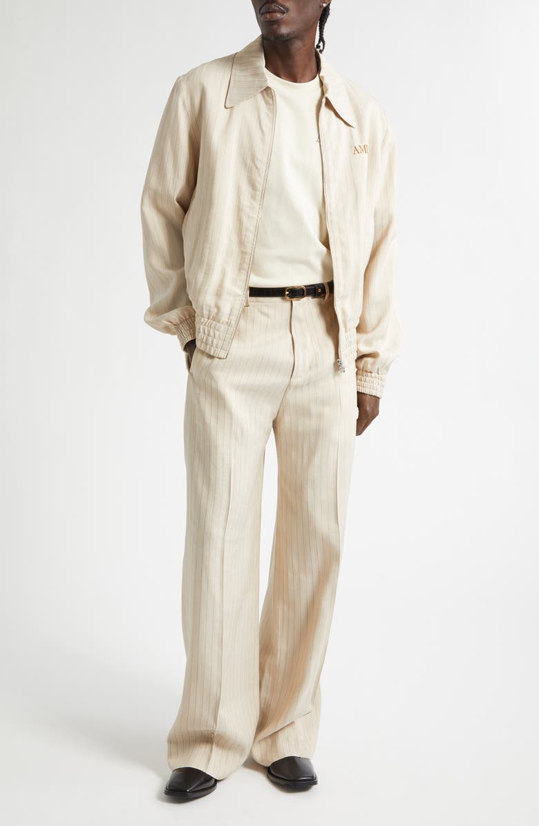 AMIRI Stripe Blouson Jacket, Alternate, color, Alabaster Archived