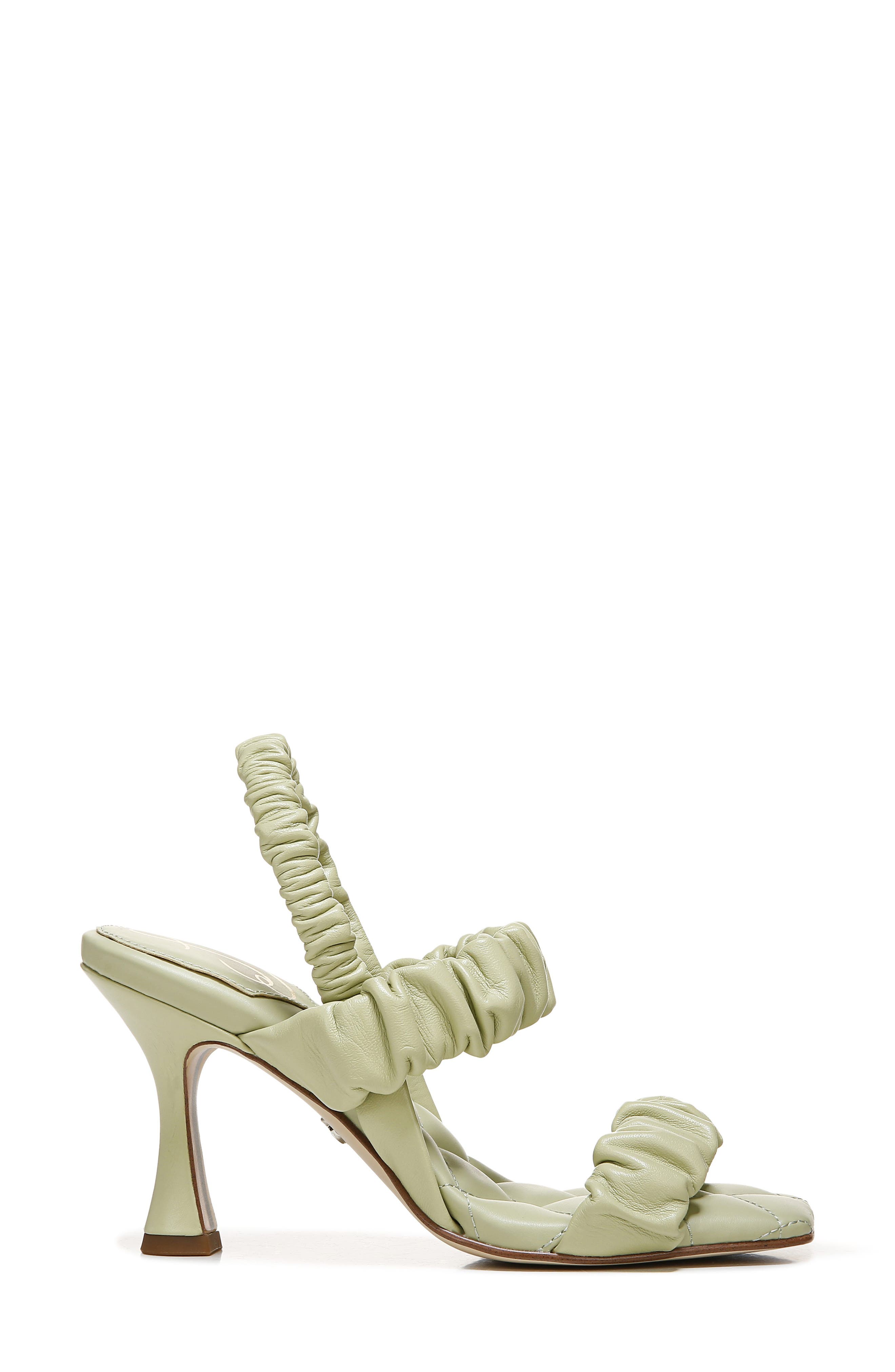 Marlena Ruched Slingback Sandal, Alternate, color, PISTACHIO SE