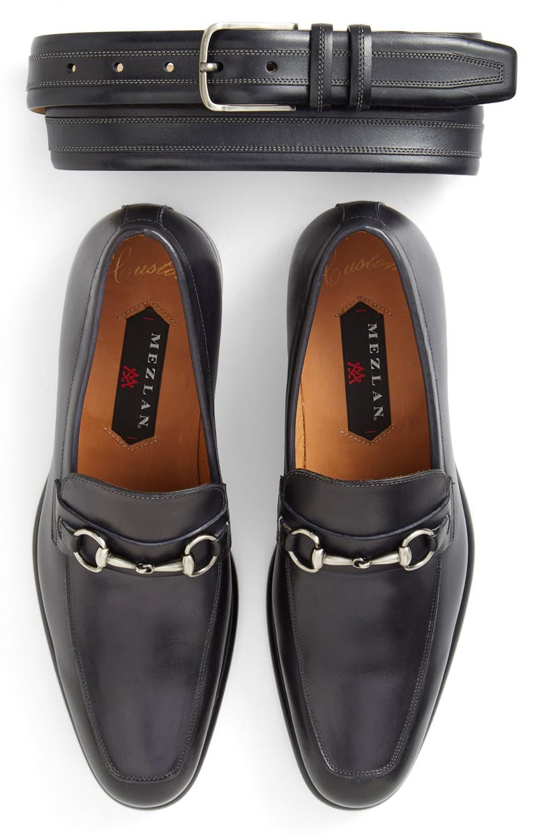 Mezlan Leather Belt, Alternate, color,