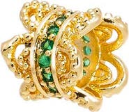 BY ADINA EDEN Emerlad Green Crown Wide Charm