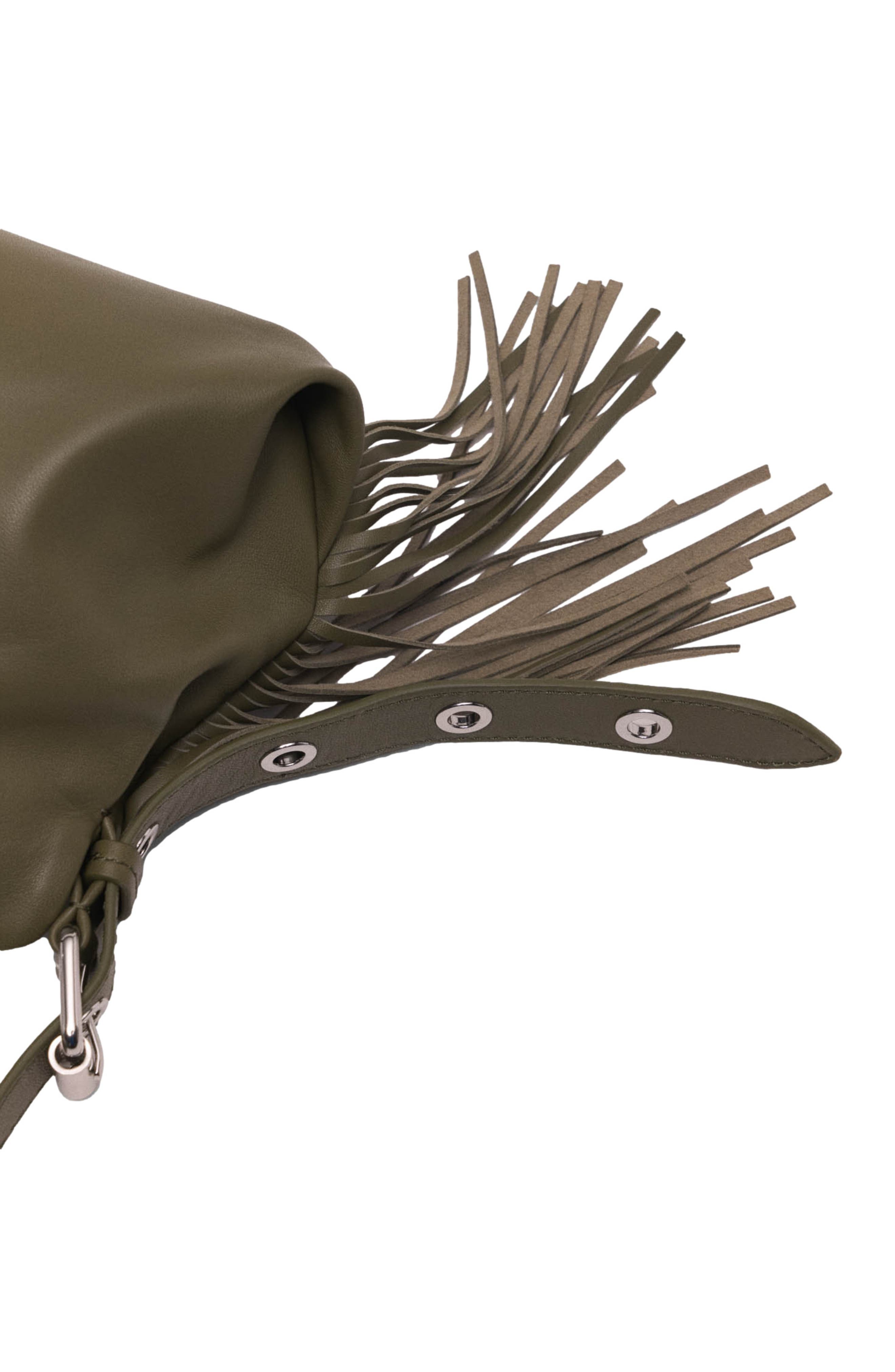 maje Miss M mini plain leather bag, Alternate, color, 