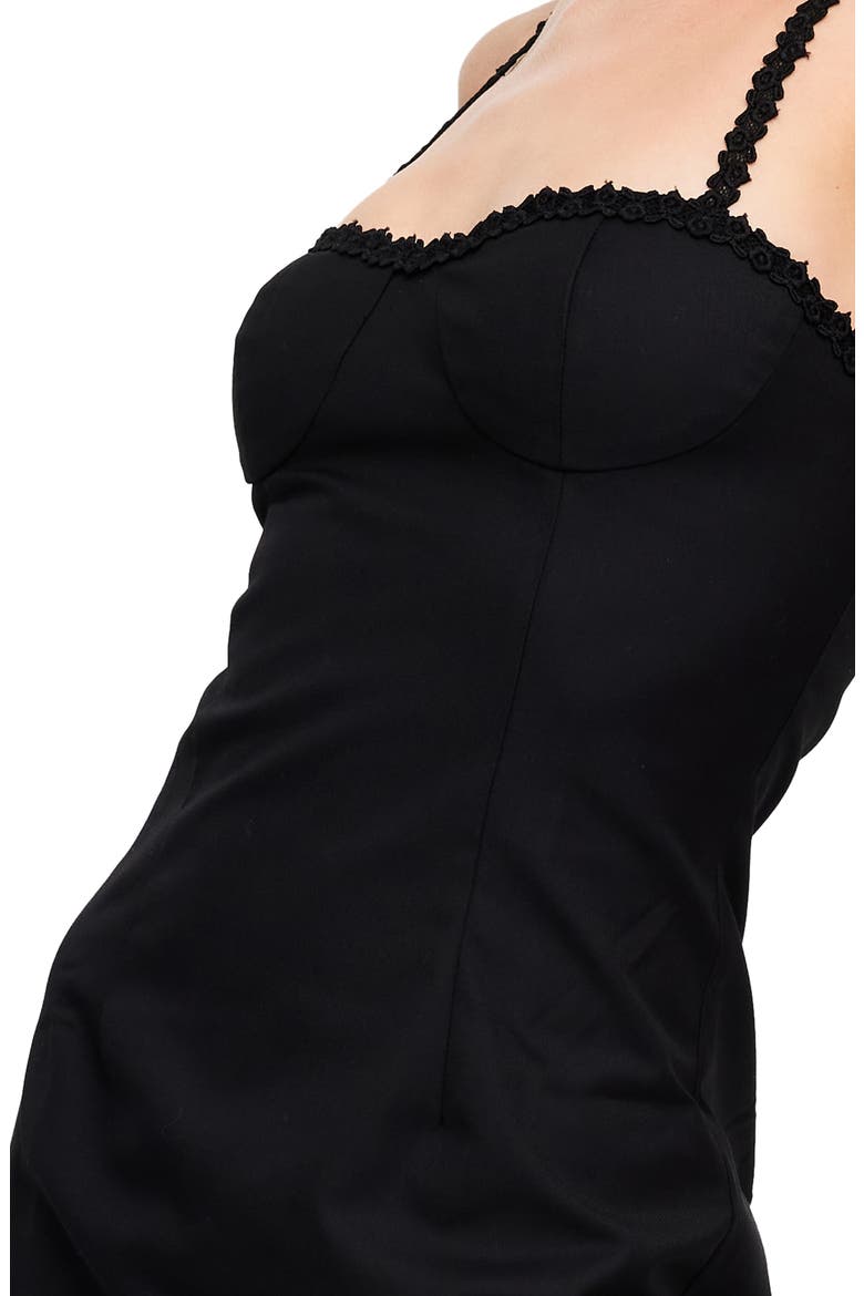 Siete Sweetheart Neck Minidress, Alternate, color, LICORICE