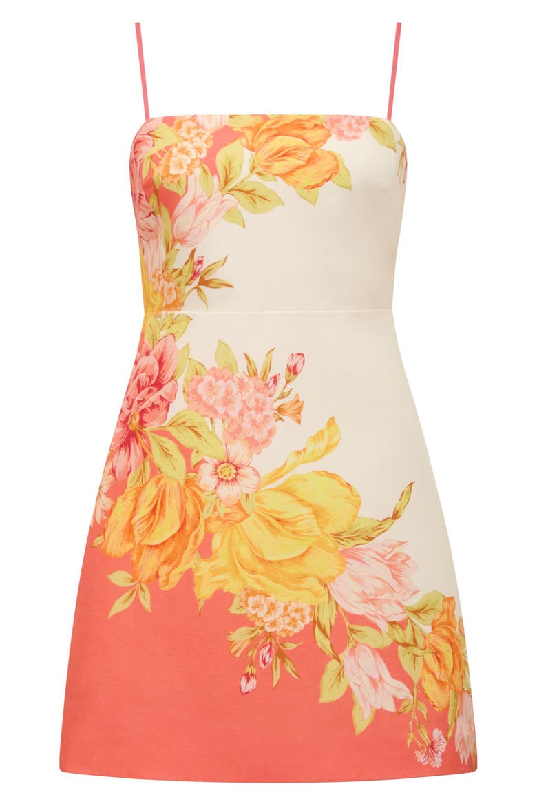 Sinclair Tie Strap Minidress, Alternate, color, MERCIA FLORAL