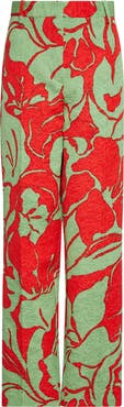 Dries Van Noten Pilar Floral Jacquard Cotton Blend Pants