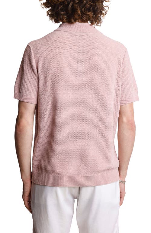 Paisley & Gray Open Knit Johnny Collar Polo