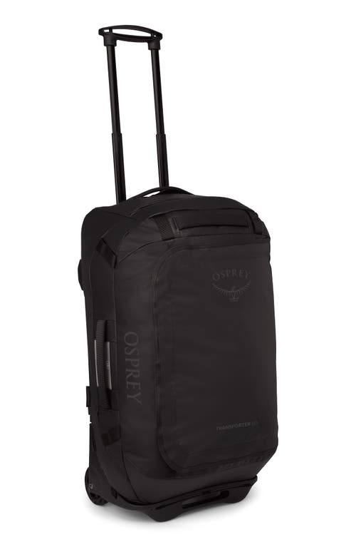 Osprey Transporter 60-liter Duffle Wheeled Carry-on Luggage In Raven Black/black
