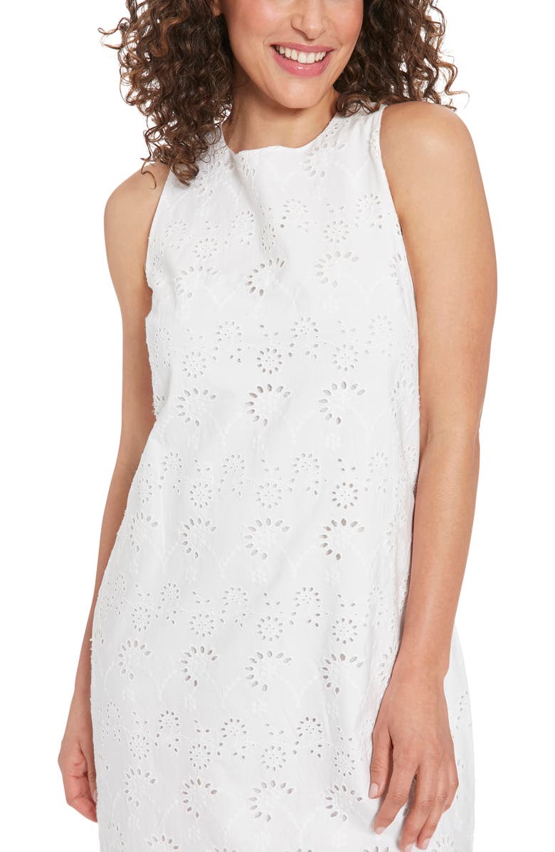 London Times Eyelet Embroidered Shift Dress, Alternate, color, 
