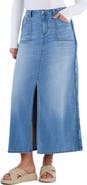 Wash Lab Denim Braided Denim Maxi Skirt