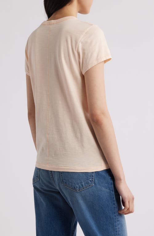 Rag & Bone Slub Crewneck Tee In Peach