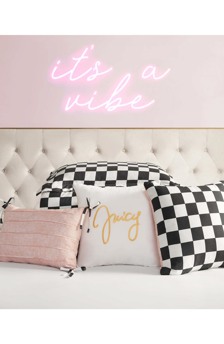 Juicy Couture Checkerboard Reversible Comforter & Sham Set, Alternate, color,