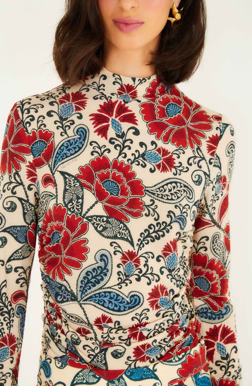Farm Rio Francesca Sand Jersey Top In Multi