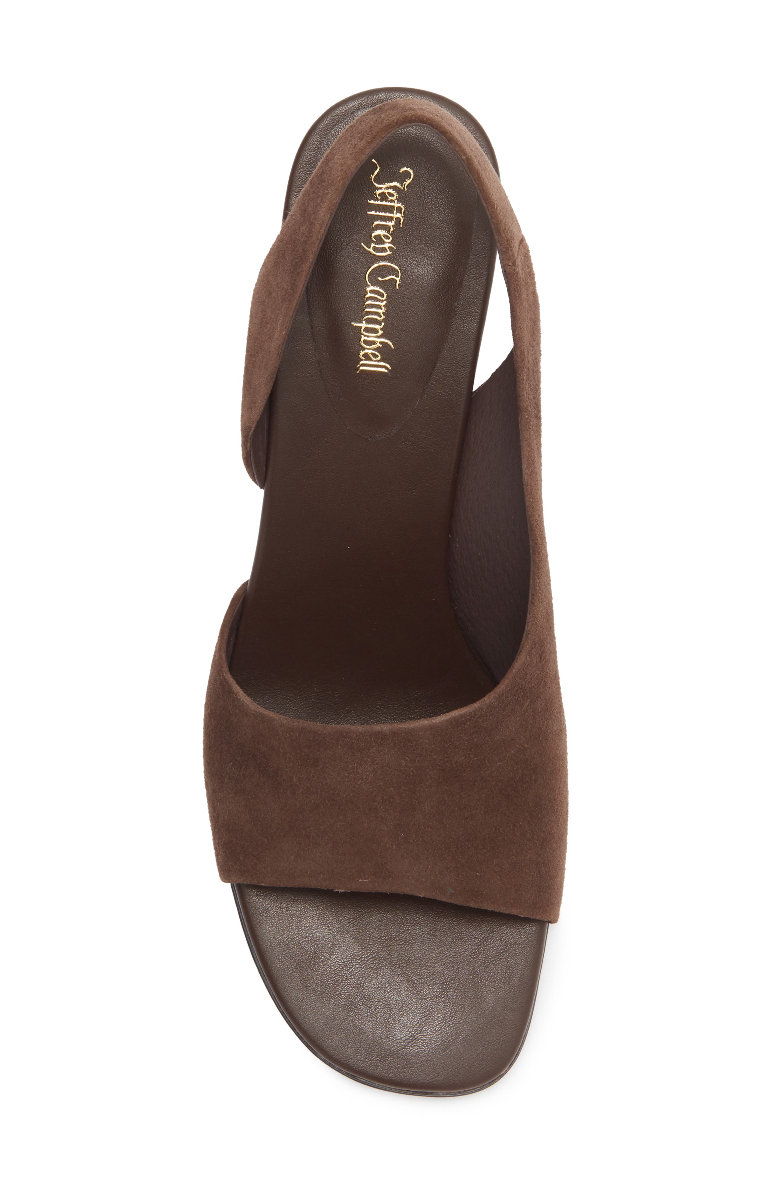 Jeffrey Campbell Pastiche Half d'Orsay Sandal, Alternate, color, Brown Suede