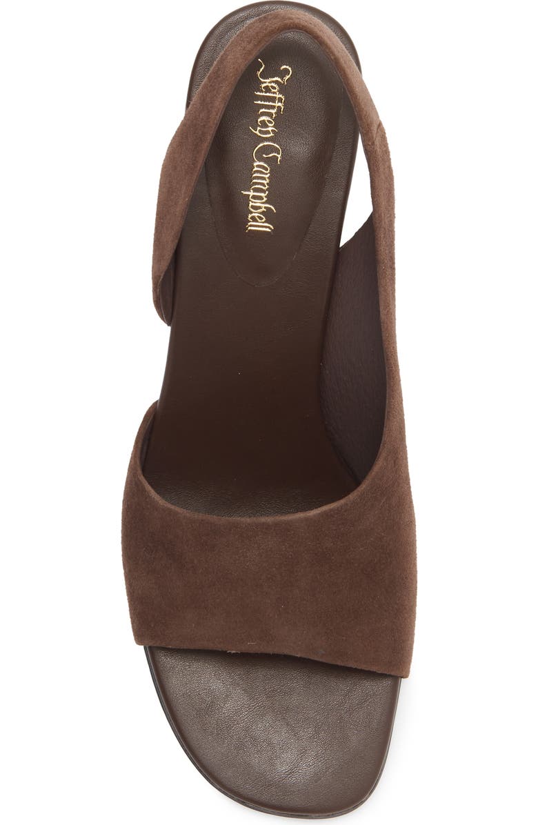 Jeffrey Campbell Pastiche Half d'Orsay Sandal, Alternate, color, Brown Suede
