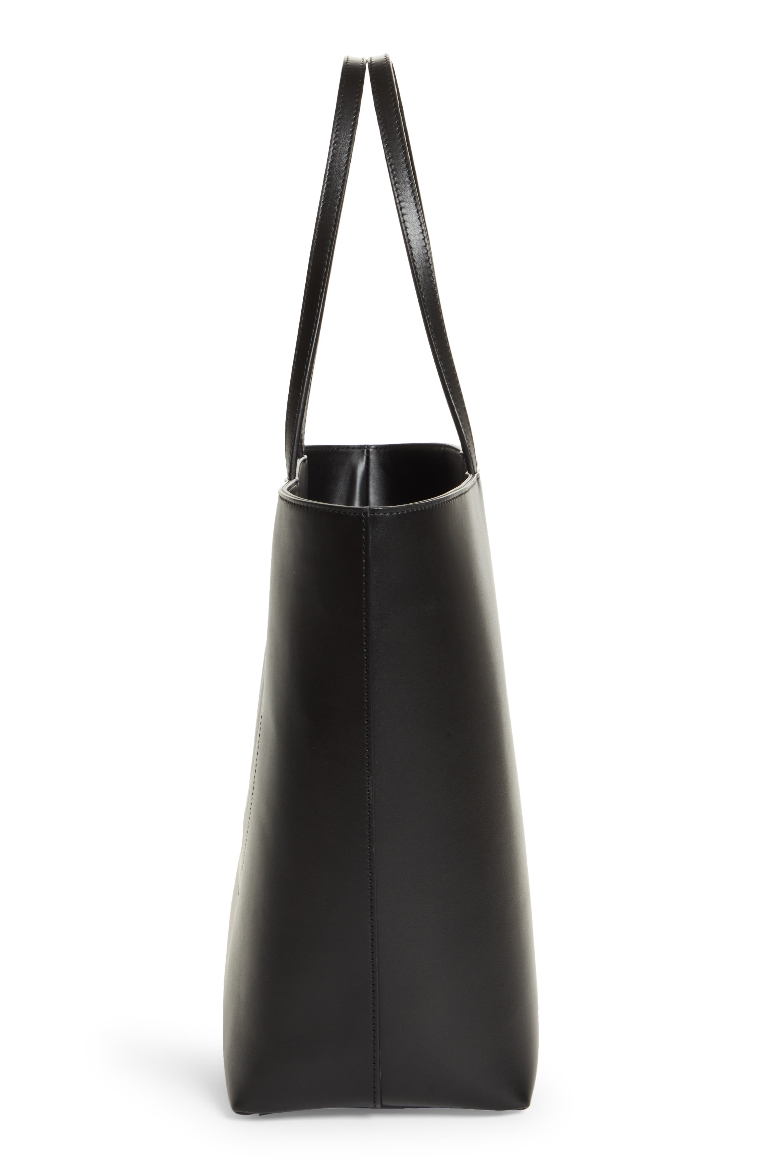 Dolce&Gabbana DG Logo Leather Tote, Alternate, color, Black